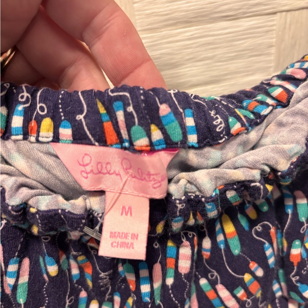 Lilly Pulitzer Navy Skirt with Colorful Pattern